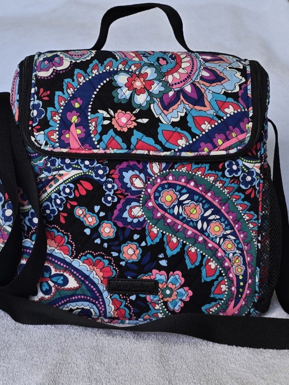 Vera Bradley Haymarket Paisley Quilted Insulated Lunch Box Crossbody